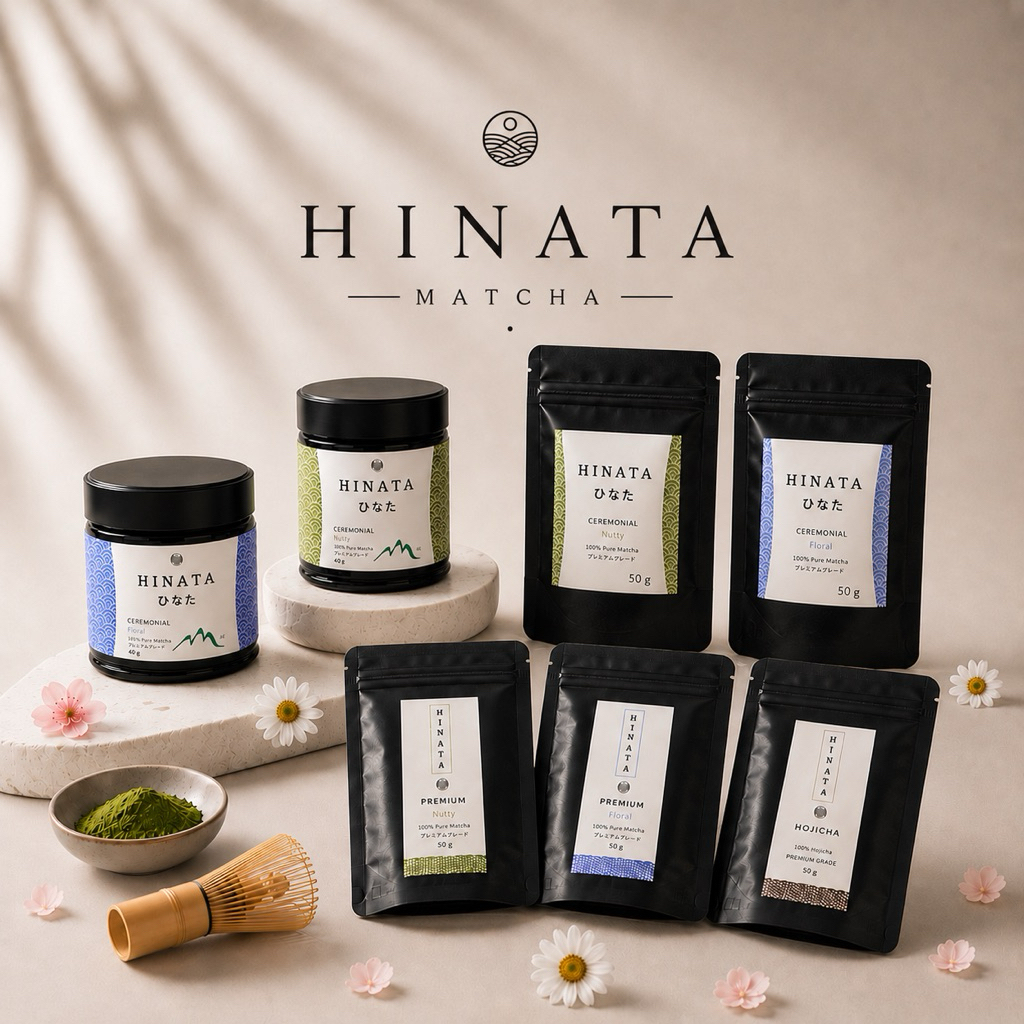 hinata matcha ฮินาตะมัทฉะแท้ 100% ผงมัทฉะญี่ปุ่น เกรดพิธีชง เกรดพรีเมียม เกรดทำอาหาร  50g / 100g