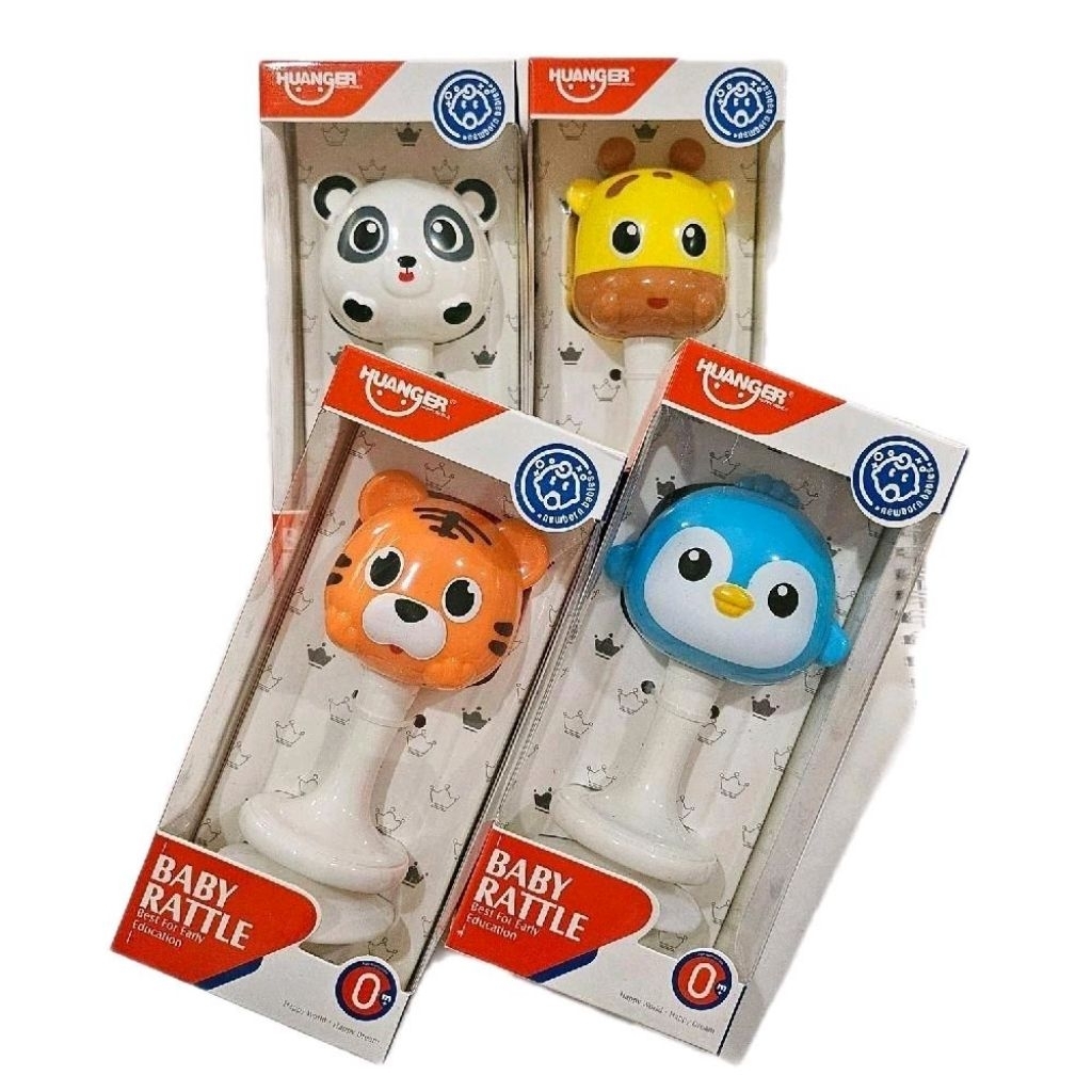 Hunger ของเล่นสำหรับเด็ก รูปสัตว์น่ารัก รุ่น Baby Rattle สำหรับเด็กวัย 0+ ปี ดีไซน์น่ารักและปลอดภัย