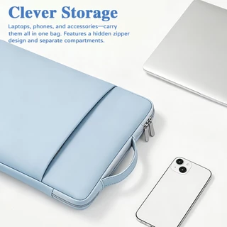 กระเป๋าโน๊ตบุ๊ค PU กันกระแทก Laptop Bag แบบถือ เรียบหรู ซองใส่แล็ปท็อป 11-15.6 นิ้ว กันรอย กันน้ำ
