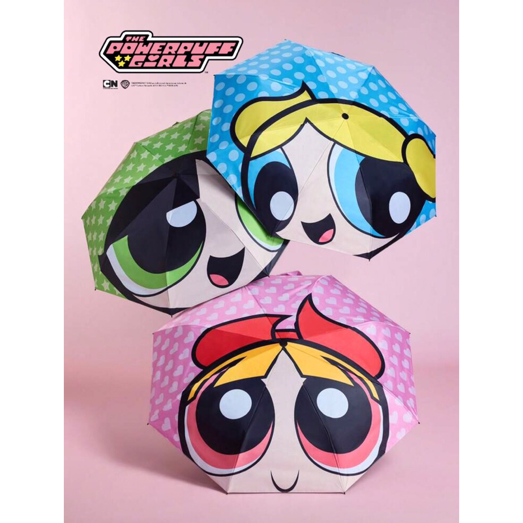 [พร้อมส่ง🇹🇭] ร่มพับได้ Powerpuff Girls UPF50+ มี 3 แบบให้เลืก