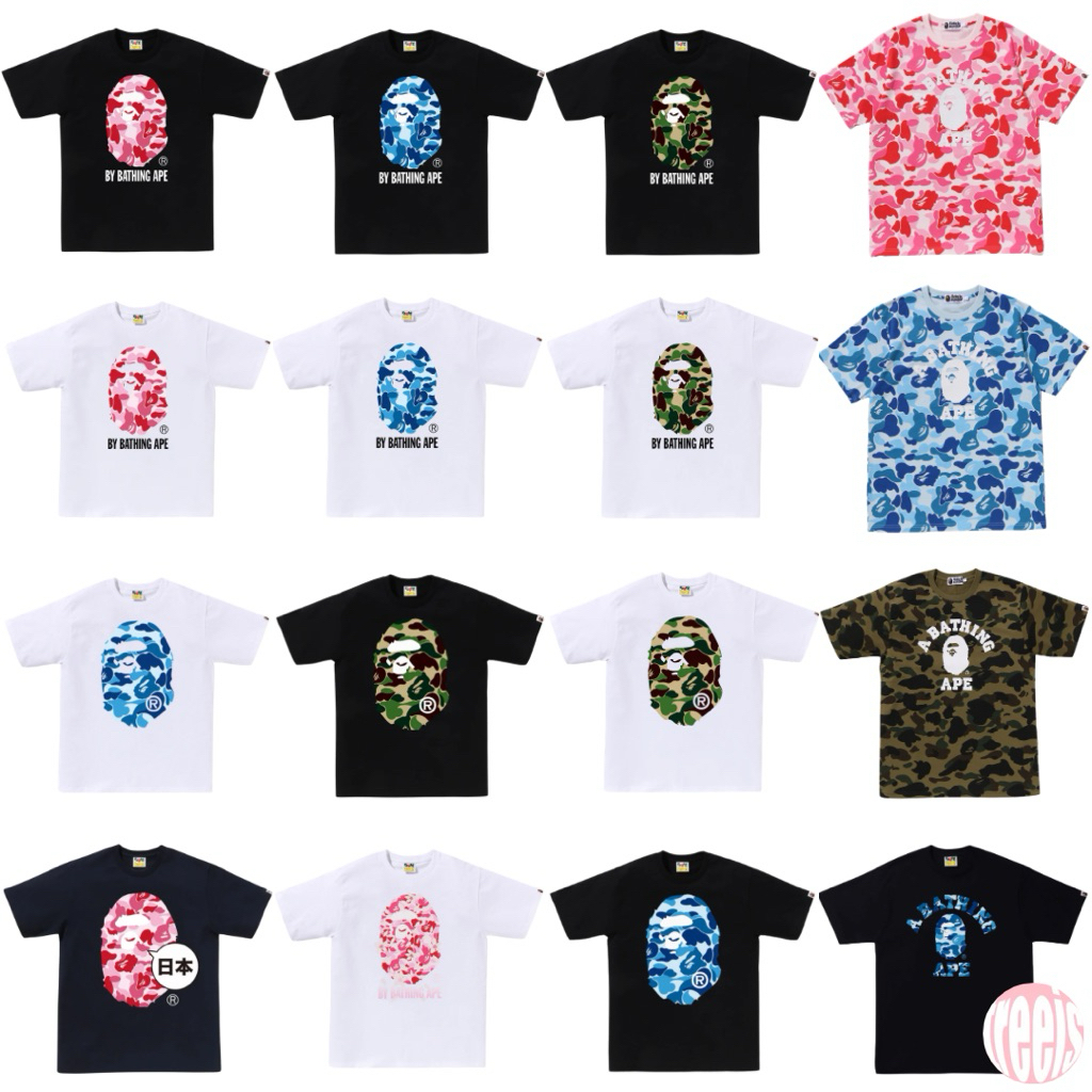 [ลด 20% ทักแชท] เสื้อยืด Bape A Bathing Ape ABC Camo Big Head Tee ลายฮิต ลายแรร์ (ของแท้ 100%)