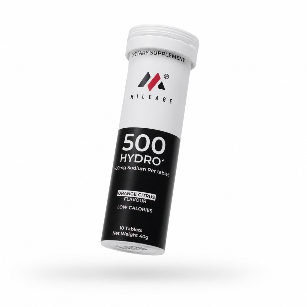 500HYDRO+ Mileage Ultra electrolyte tablets เกลือแร่เม็ดฟู่ สำหรับเล่นกีฬา