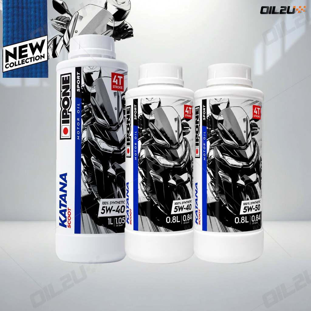 Ipone KATANA SCOOTER 100% Synthetic PAO & Ester 5W40/5W50 น้ำมันเครื่องเกรดพรีเมี่ยม สังเคราะห์แท้