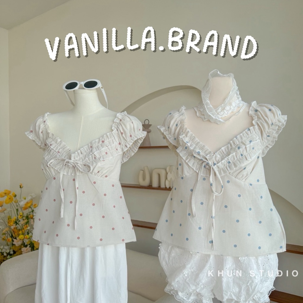เสื้อแขนสม็อค ใส่เป็นปาดไหล่ได้ -kn / VB0683