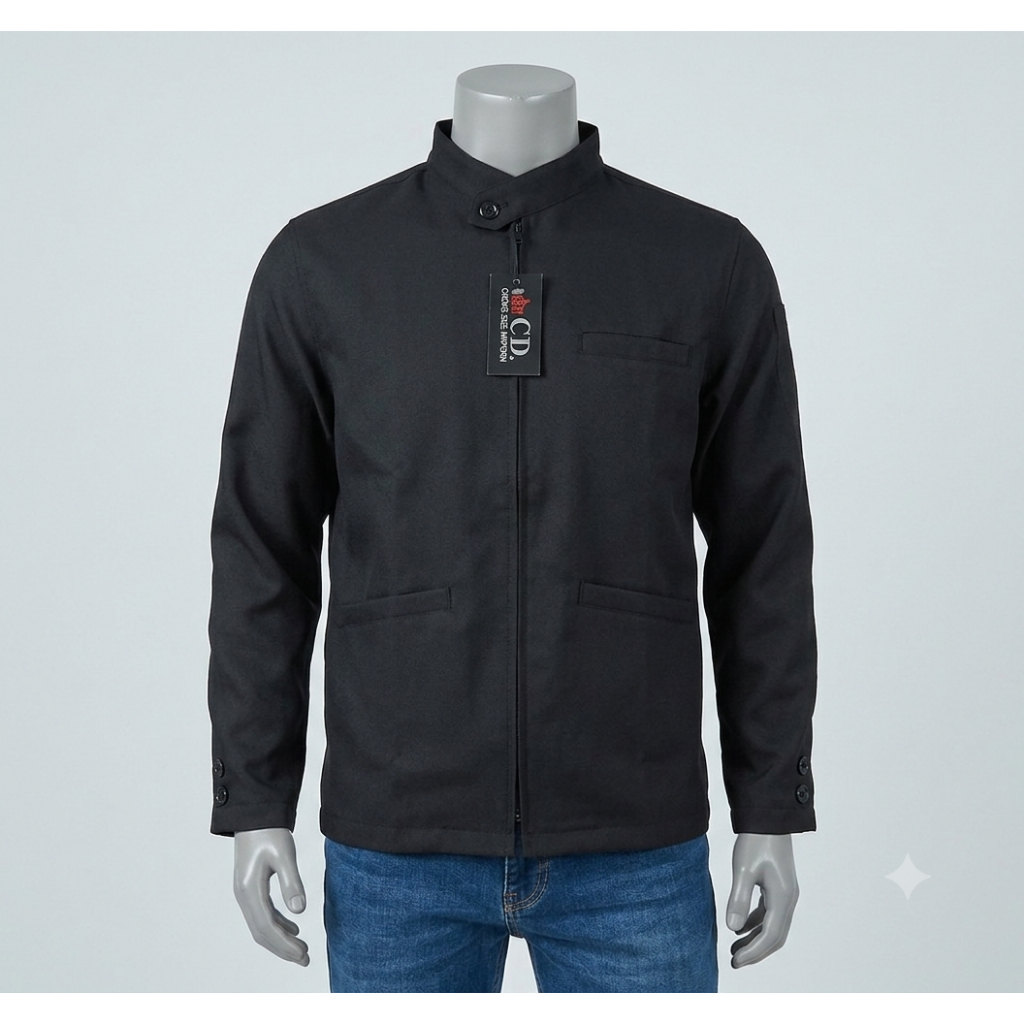 เสื้อแจ็คเก็ตแมสเซนเจอร์ เสื้อคลุมพนักงานขับรถ ผ้าลีวายเกรดพรีเมียม (สีดำ / สีกรม)