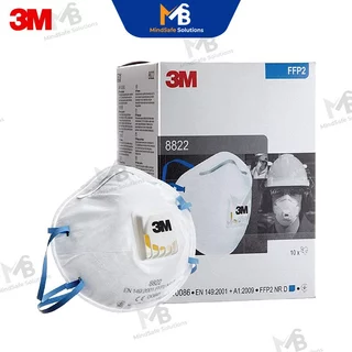 3M 8822 (กล่อง 10 ชิ้น) หน้ากากสำหรับงานบัดกรี งานเชื่อม หลอมโลหะ FFP2 หน้ากากป้องกันฝุ่น และสารเคมี