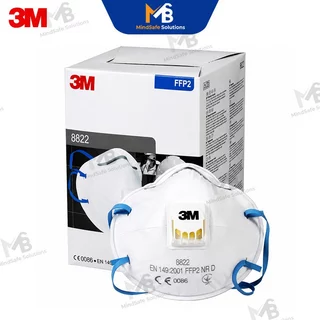 3M 8822 (กล่อง 10 ชิ้น) หน้ากากสำหรับงานบัดกรี งานเชื่อม หลอมโลหะ FFP2 หน้ากากป้องกันฝุ่น และสารเคมี