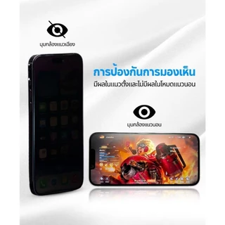 ฟิล์มกันมอง + ผิวด้าน 9H For iphone 17 pro max 17air 16 pro max 15 11 iphone13 ฟิล์มกันเสือก AG Privacy ไอโฟน