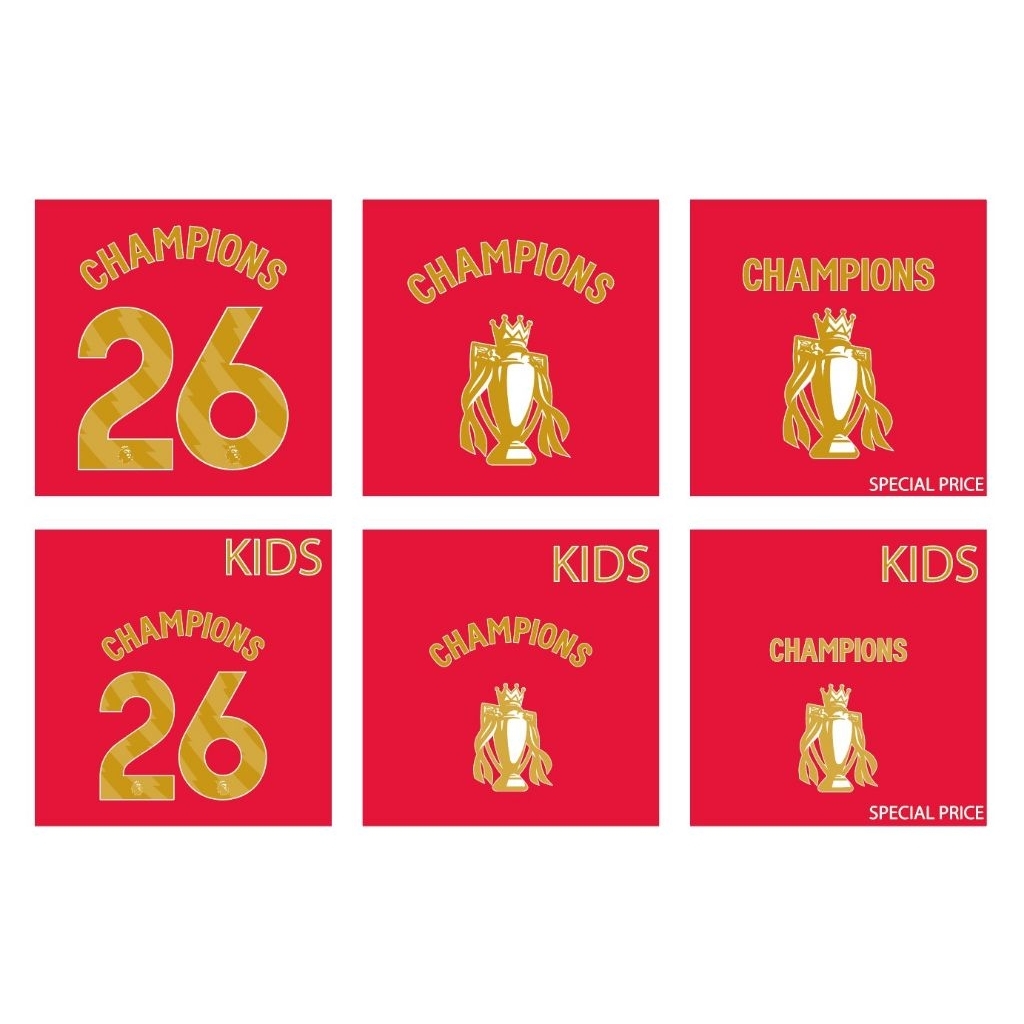 เฟล็กซ์รีดเสื้อ เบอร์รีดเสื้อ ชื่อพร้อมเบอร์ LIVERPOOL CLUB FONT 26-27