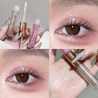 อายแชโดว์เนื้อเหลว/ชิมเมอร์/อายแชโดว์ 2-in-1/กลิตเตอร์/Eyeshadow/สีติดทนนาน/ใช้ได้ทุกวัน