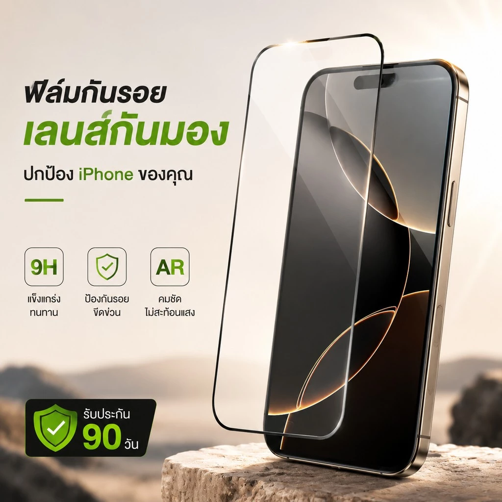 ฟิล์มกันมองข้าง สำหรับ IPhone 13/14/15/16/17 pro max Series กระจกนิรภัย HD ป้องกันความเป็นส่วนตัว 28°