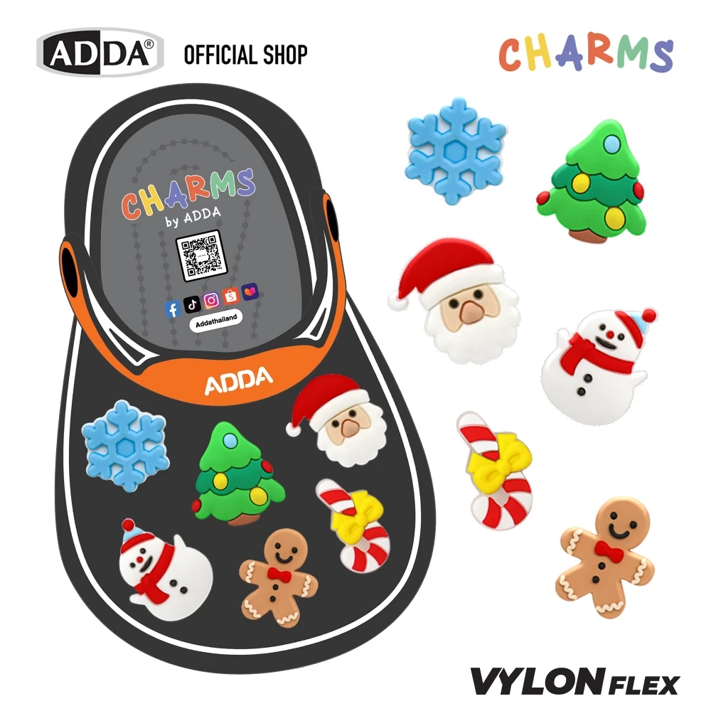 ADDA ตัวติดรองเท้า Christmas SET 6 PCS รุ่น CM005W1