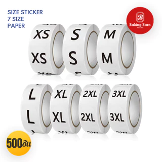 Baking barn (500 ดวง) สติ๊กเกอร์ไซส์ บอกขนาด ขนาด 1 นิ้ว Size sticker