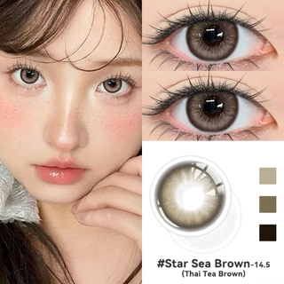 【ซื้อครบ2คู่แถม ยาหยอดตา+ดินสอเขียนคิ้ว】Midroo【FDA approved✅】เลนส์แฟชั่น Thai Tea Gray/Black ค่าสายตาสั้น Contact Lens