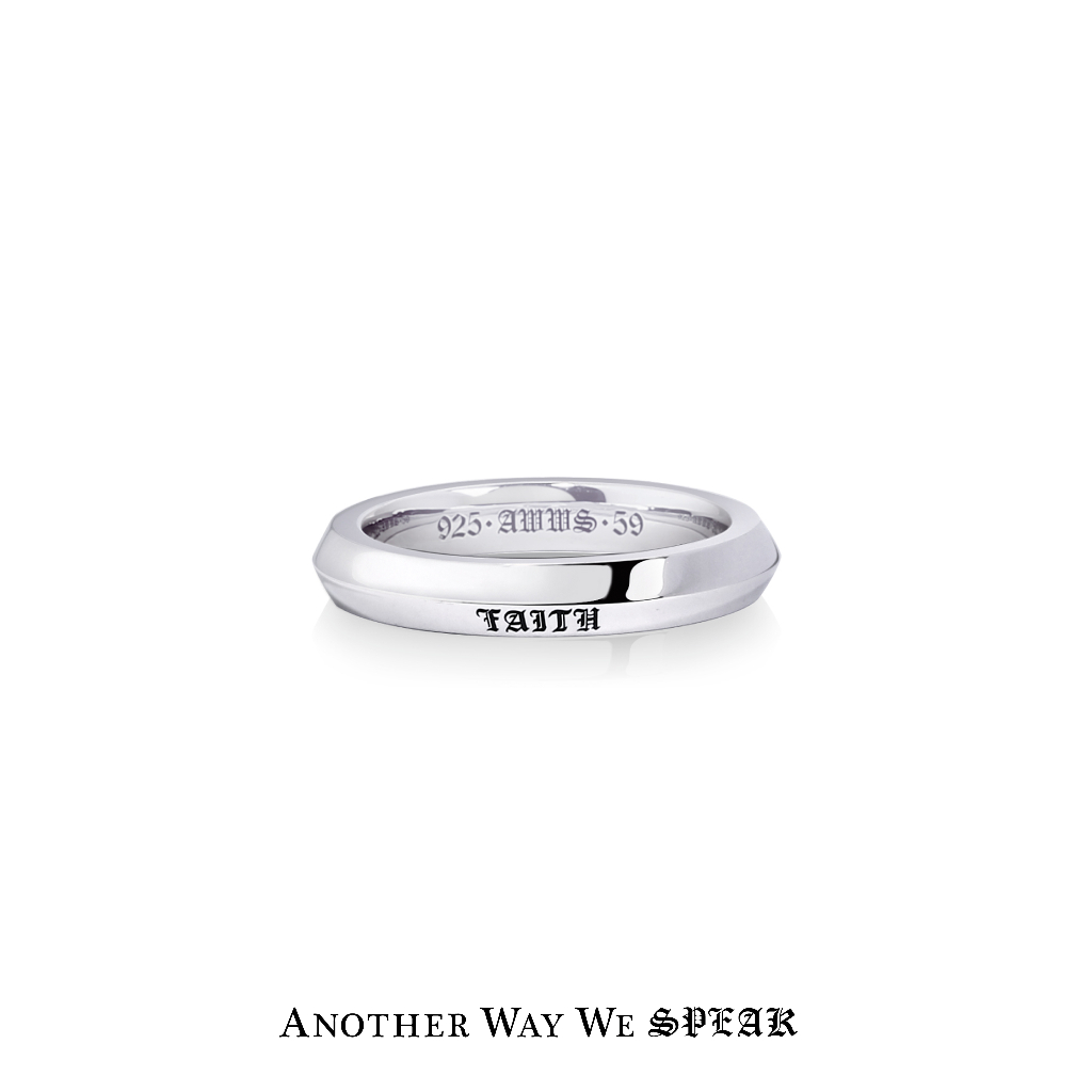 ANOTHER WAY WE SPEAK แหวนเงินแท้ รุ่น FAITH II สีเงิน
