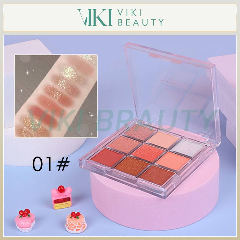 พาเลทอายแชโดว์ 9 สี เกาหลี eye shadow พาเลทแต่งตาเนื้อแมท กันน้ำและกันเหงื่อ เนื้อดินน้ำมัน เนื้อใยไหม
