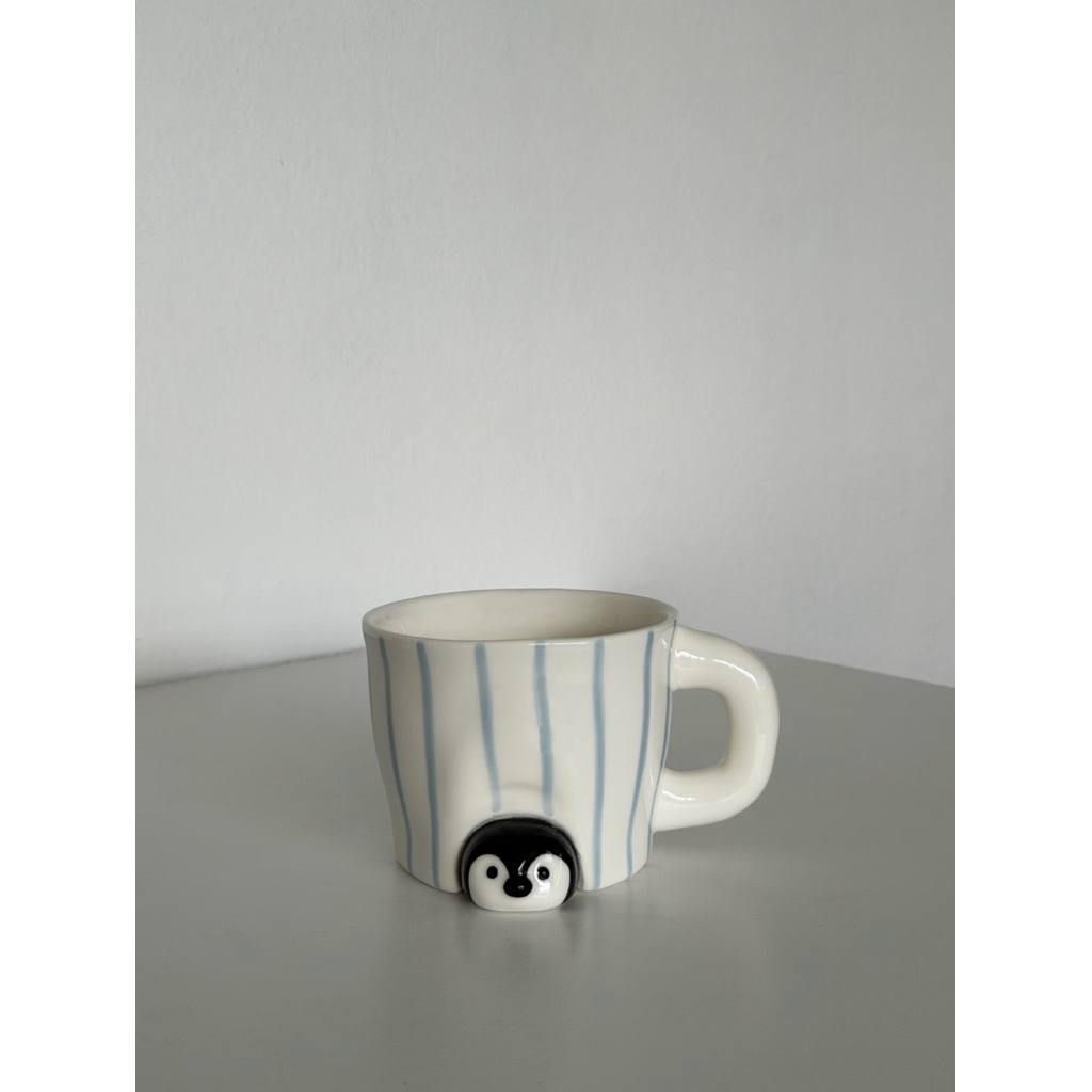 Found & Made Penguin Mug for Tea, Coffee ,Matcha (350 ml.)