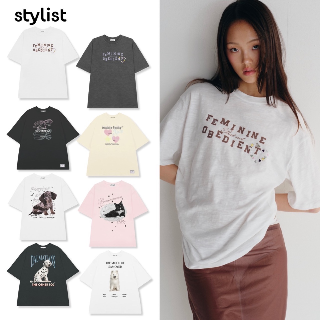 STYLIST - Animal / Cherry / Bow / Typo / Eternal Sunshine Series Tee Oversized Tee by Stylist