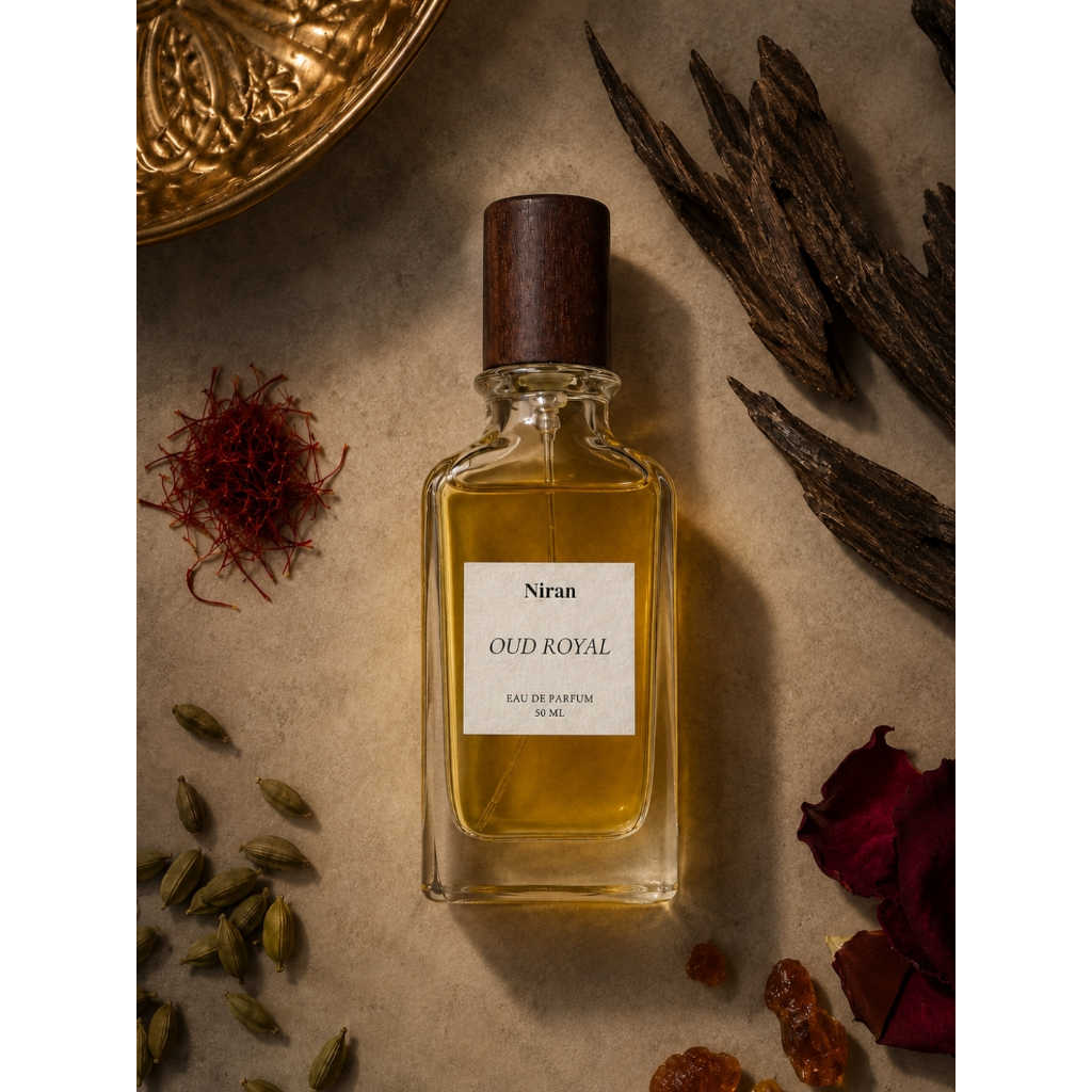 น้ำหอม Niran กลิ่น Oud Royal ขนาด 10ml และ 50 ml (นิรันดร์) *ลุคแบบดูมีภูมิฐาน มีเงิน
