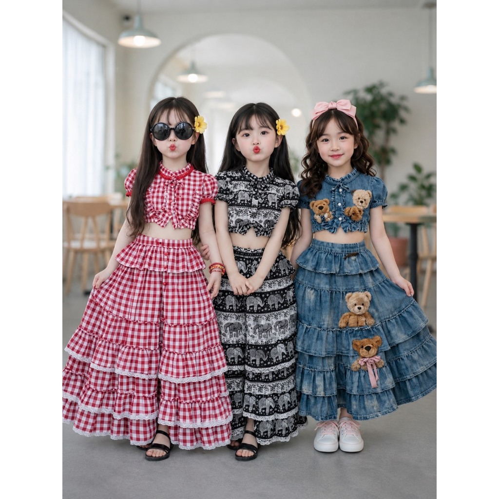 พร้อมส่ง ฐ11-ฐ12 8207 ครอปสาวสวย