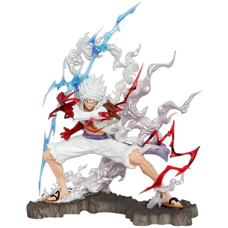 <COD>โมเดลวันพีช อนิเมะ One Piece Luffy Gear 5 Nika·Sun God-อุปกรณ์เสริมรูปร่างสายฟ้า,งานฝีมือคุณภาพสูง,รุ่นเรืองแสง LED