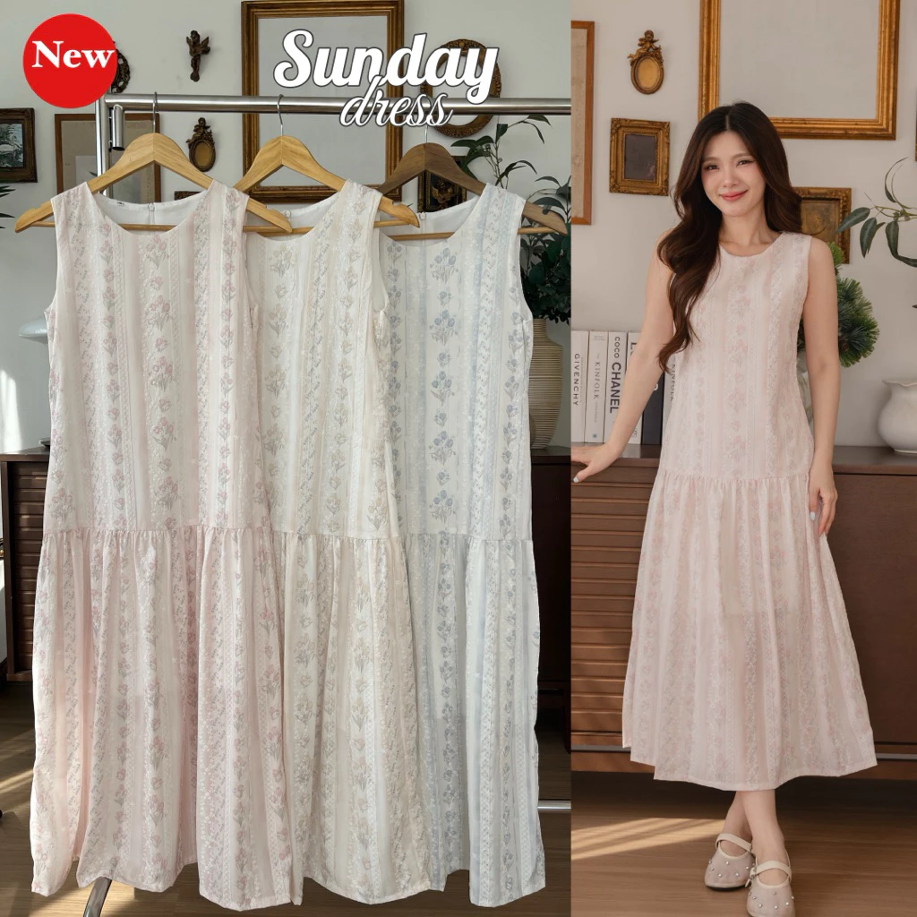 Sunday ลายดอกไม้ 3สีใหม่