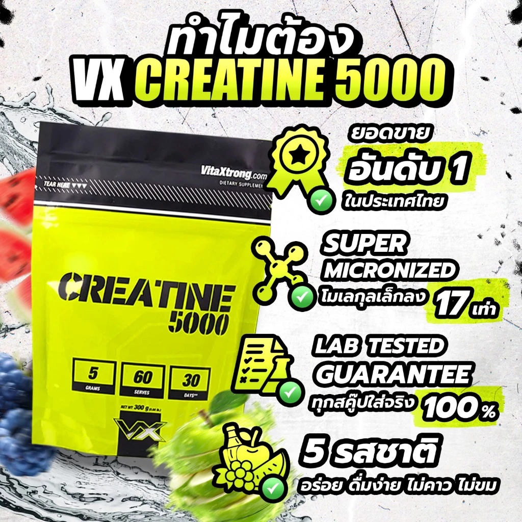 VITAXTRONG MICRONIZED CREATINE MONOHYDRATE - ครีเอทีนดูดซึมไวระดับไมโครไนซ์ (เจ้าแรกในไทย) thumbnail 4