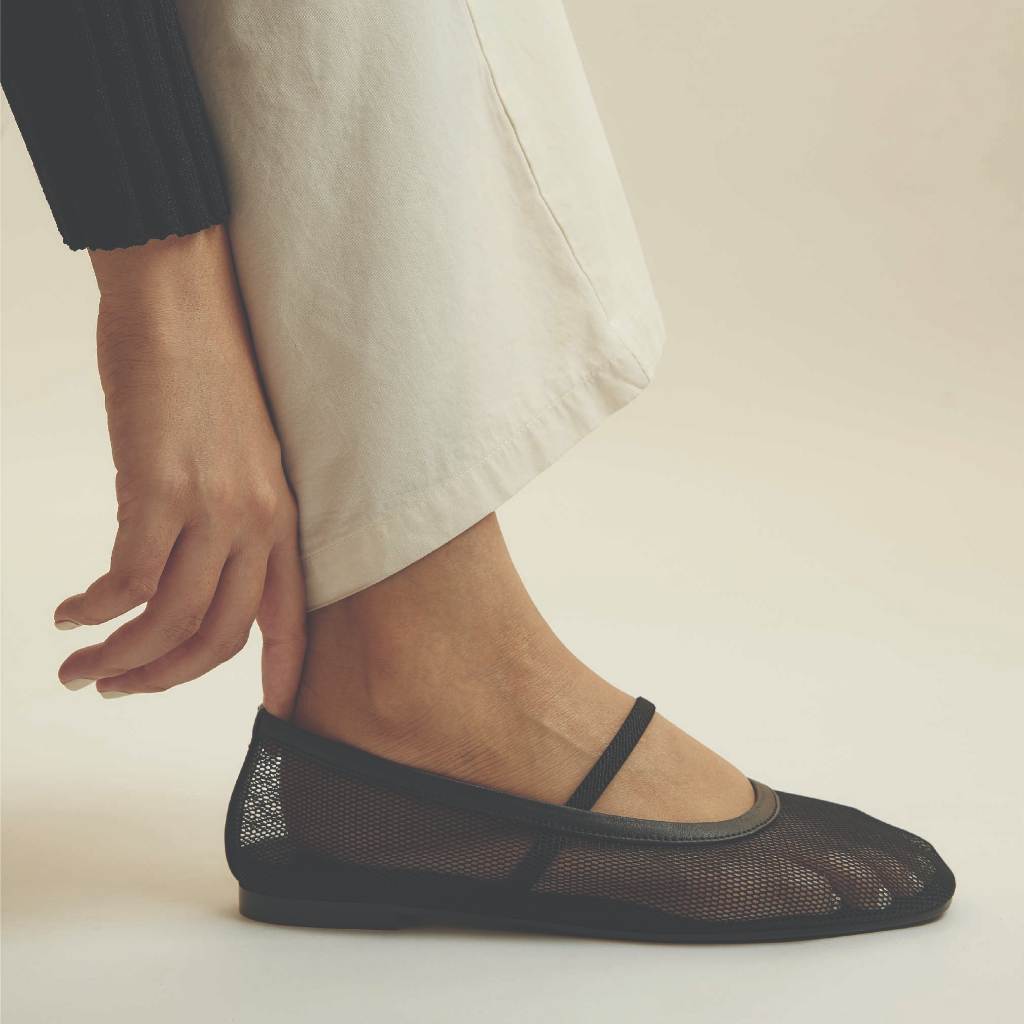 Madmatter - Essential MJ Flats Petite Mesh รองเท้าแมรี่เจนตะข่ายเล็ก (Black Pre-order 20 Days)
