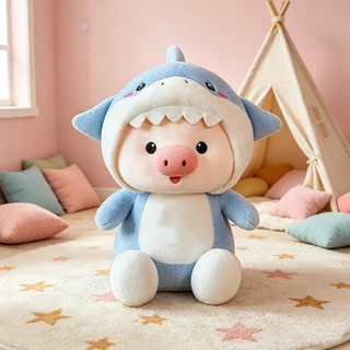 【COD】ตุ๊กตาหมู หมอนตุ๊กตานุ่ม ของขวัญวันเกิด ของเล่นสําหรับเด็ก 30 ซม หมูน่ารัก ของเล่นตุ๊กตา มีหมวก
