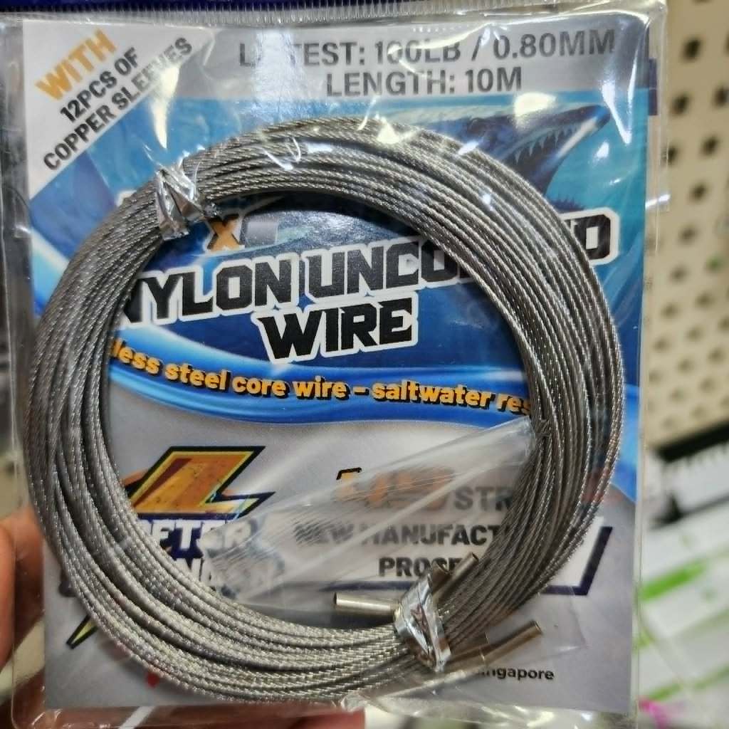 ลวดสลิงตกปลา 7X7 PT Pioneer Nylon Uncoated Wire 49 Strand