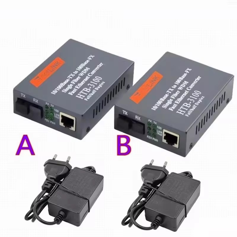ของแท้ Netlink Gigabit Media Converter 10/100 MBPS HTB-3100 (A+B)-30KM / Single-mode Single-fiber มีเดีย คอนเวอร์เต
