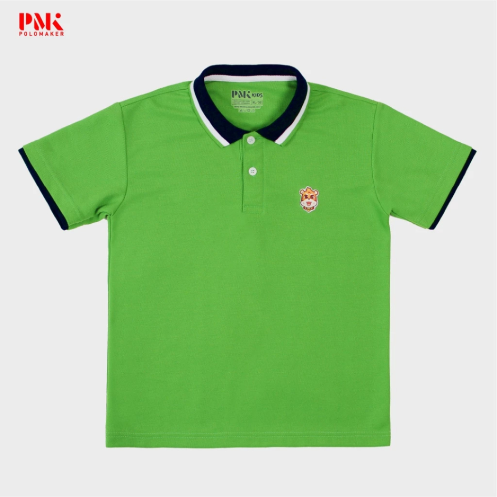 เสื้อโปโลเด็ก Summer Collection สีเขียว   KTK00​3 - PMK  Polomaker