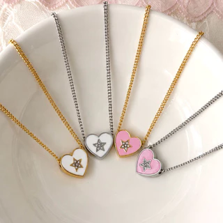 Socrush.bkk | DARLING STAR necklace | SN-106 | สร้อยคอ หัวใจ ดาว