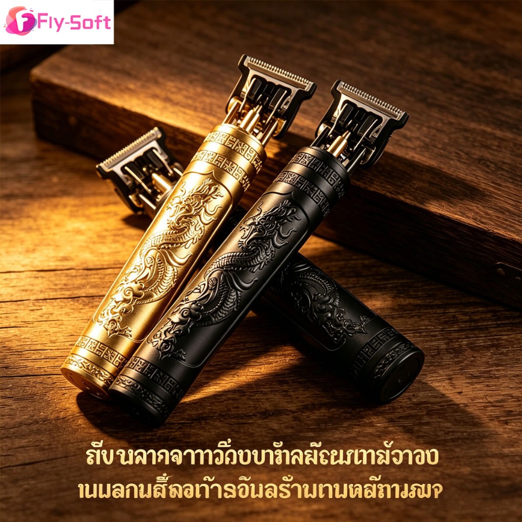 FLY-SOFT ที่ตัดผม ปัตตาเลี่ยนตัดผมมัลติฟังก์ชั่ เครื่องโกนหนวด ปัตตาเลี่ยนชาร์จ Clipper Trimmer ตัดผม โกนหนวด