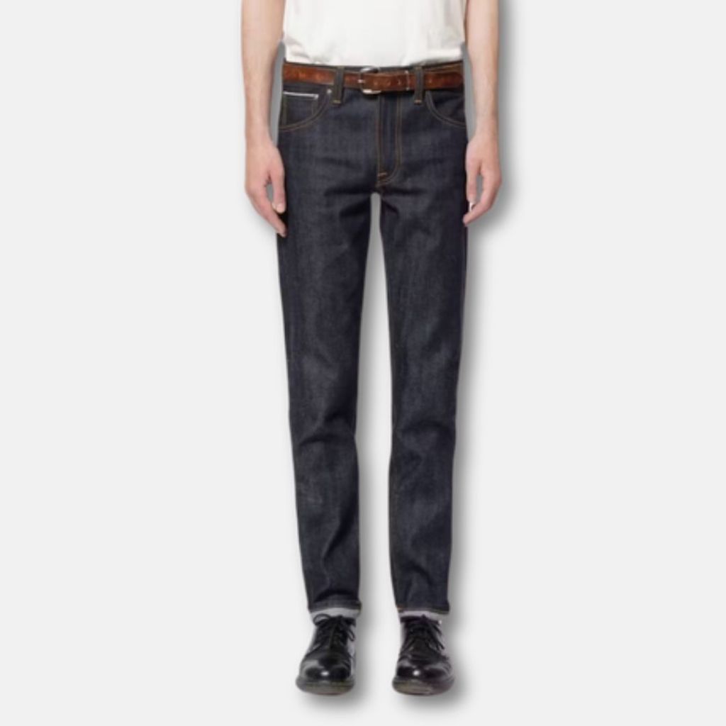 Nudie Jeans/ Lean Dean-Dry Apex Selvage/ ยีนส์ผ้าริม ปั้นเฟดสวย ซิปหน้า ทรงกระบอกเล็ก ผ้ายืด วินเทจ นูดี้แท้ ชาย แฟชั่น