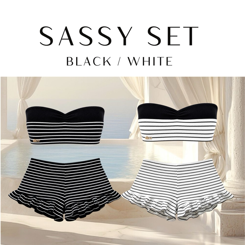 SASSY SET ชุดเซ็ตลายริ้ว
