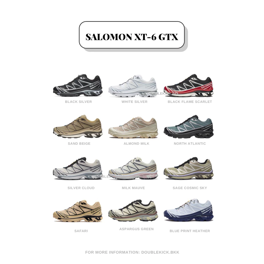 (พร้อมส่ง/พรีออเดอร์) SALOMON XT-6 GTX❣️รบกวนทักสอบสต๊อคก่อนกดสั่งซื้อนะคะ❣️