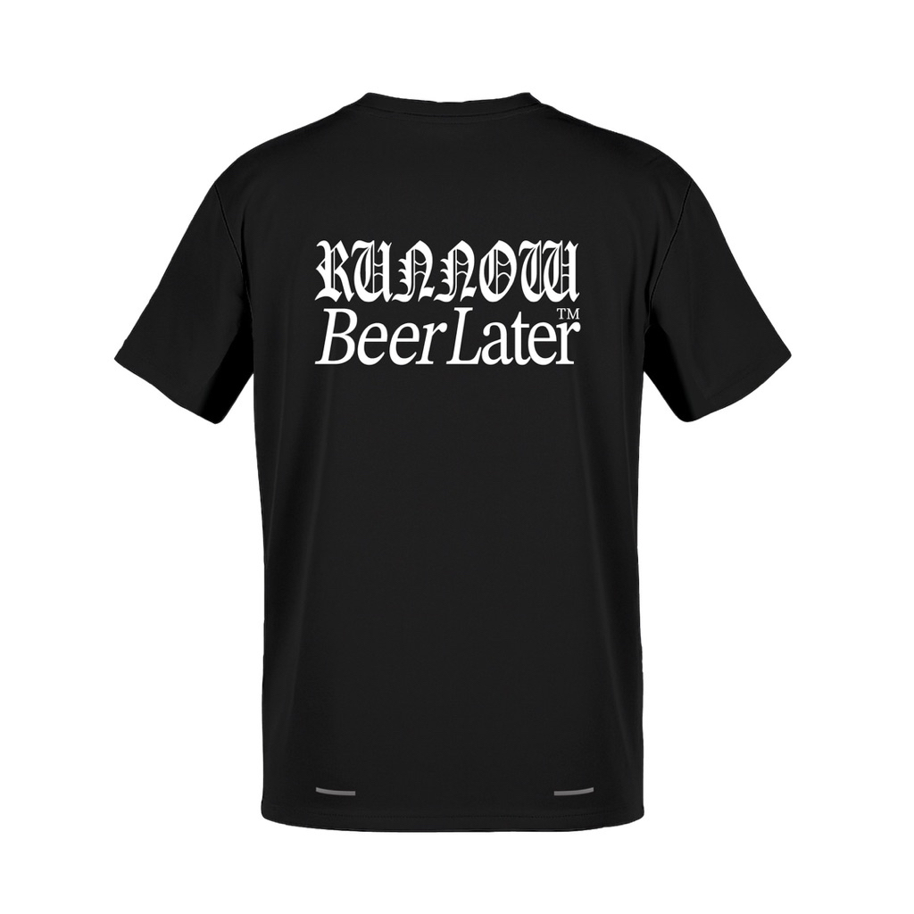 OLDBAY SPORT RUNNING SHIRT เสื้อวิ่งลาย "RUNNOW BEER LATER REBEL"