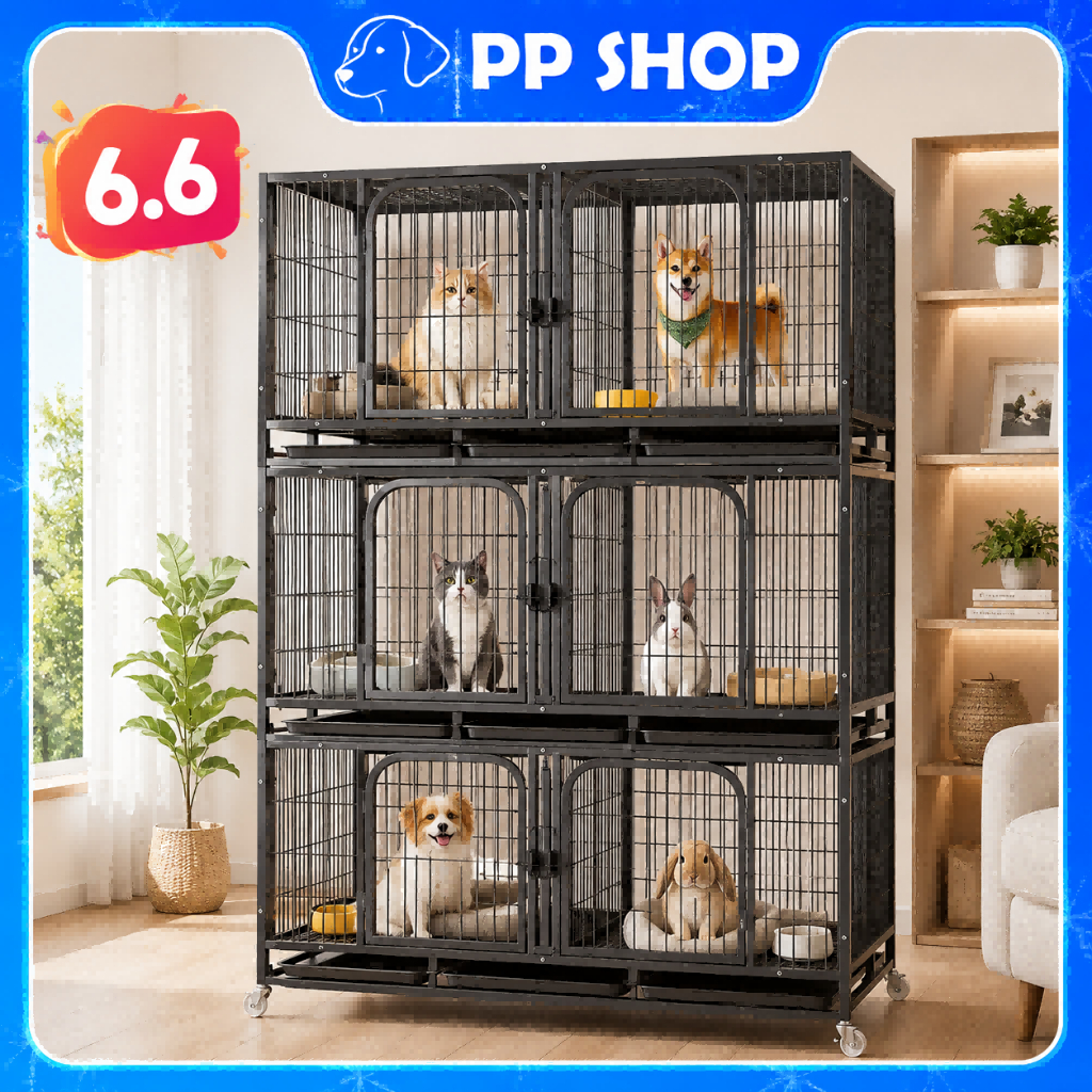 【COD】🐱🐕🐇กรงแมว สุนัข กรงแมวขนาดใหญ่ กรงสัตว์เลี้ยง กรงผสมพันธุ์ กรงสัตว์เลี้ยง หลายชั้น พื้นที่ว่างขนาดใหญ่