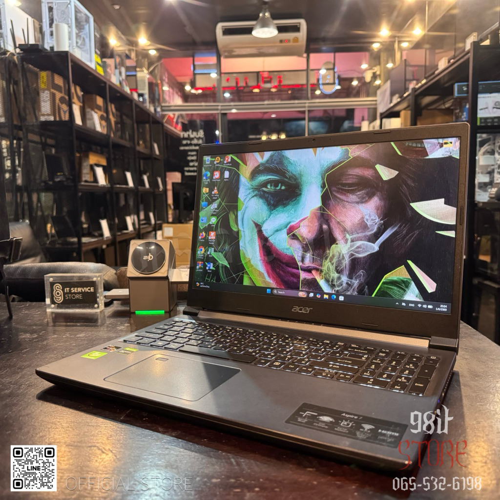 🎮 โน๊ตบุ๊คเกมมิ่งแรงๆ ราคาน่ารัก Acer Aspire 7 A715-42G-R7RS 🎮 AMD Ryzen 5 5500U GTX 1650 16GB 512GB