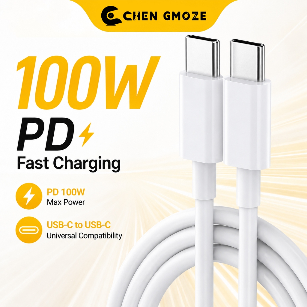 CHEN GMOZE สายชาร์จ Type-C 100W PD ชาร์จเร็ว ความยาว 1 เมตรและ 2 เมตร