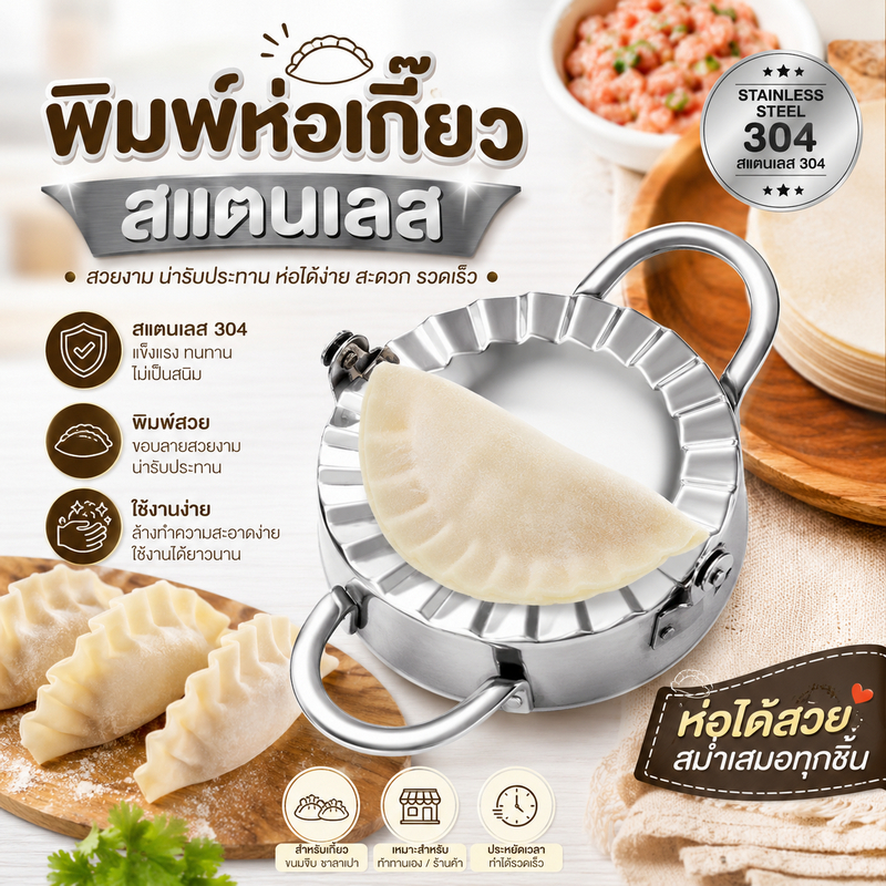 เครื่องทำเกี๊ยวอัตโนมัติ ใช้งานง่าย ปลอดภัย
