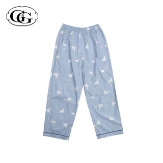 G&G ชุดนอน เสื้อแขนสั้นคอปก กางเกงขายาว ผ้าคอตตอน Alpaca Collection EN4C019