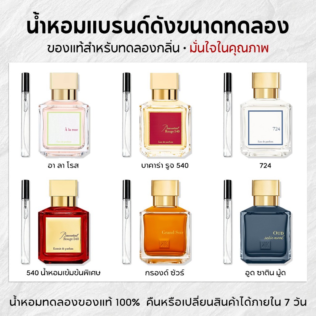 【พร้อมส่ง✈】แท้💯% Rouge 540 & A La Rose & Grand Soir EDP|EDT 2ml/5ml/10ml น้ําหอม unisex น้ําหอมเสน่ห์