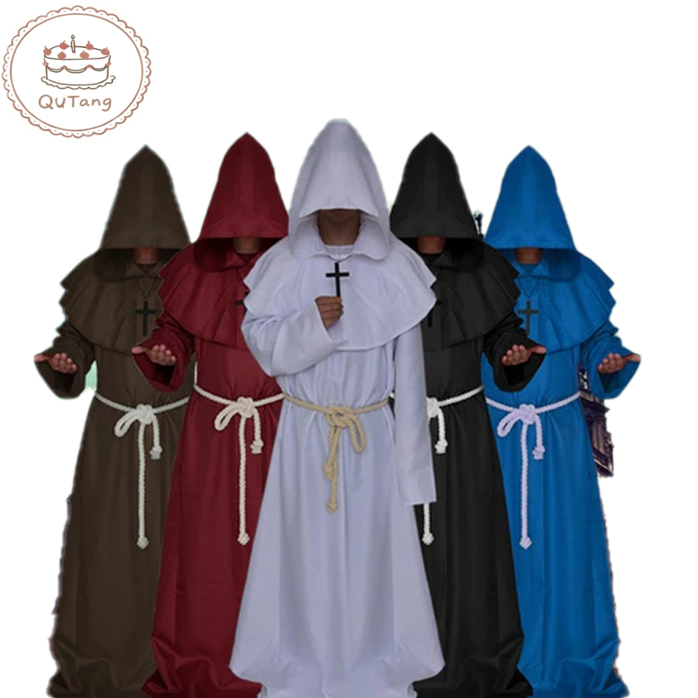 Medieval Monks Hooded  ฮาโลวีน ชุดคอสเพลย์ ผู้ใหญ่สำหรับผู้ชายผู้หญิง