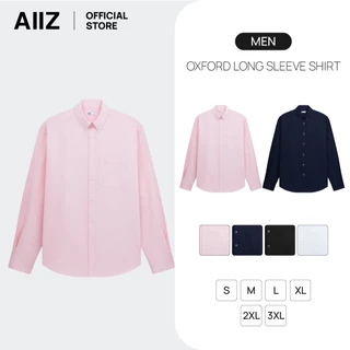 AIIZ (เอ ทู แซด) - AIIZ เสื้อเชิ้ตผู้ชายแขนยาวผ้าอ๊อกฟอร์ดสีพื้น AIIZ Men's Oxford Long Sleeve Shirt