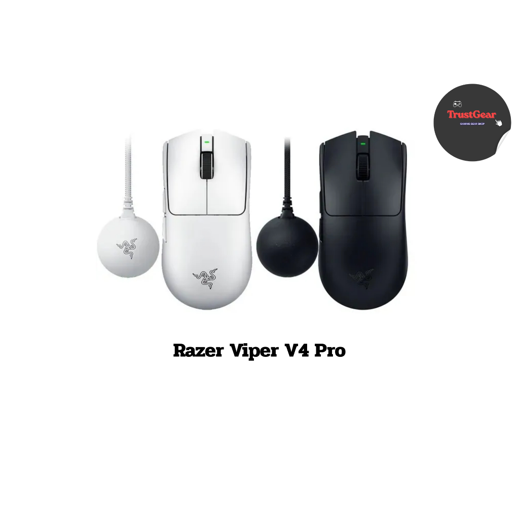 Razer Viper V4 Pro - เมาส์เกมมิ่งไร้สาย น้ำหนักเบา 49 กรัม เซนเซอร์ Focus Pro 50K