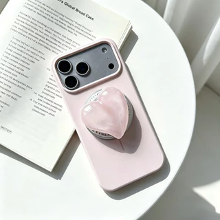 เคสซิลิโคน ขาตั้ง ชมพู I17ProMax ชาร์จได้ กิ๊บต๊อก pop up เคสกำมะหยี่ สำหรับ for iphone 16promax 15promax 14 13 12 11