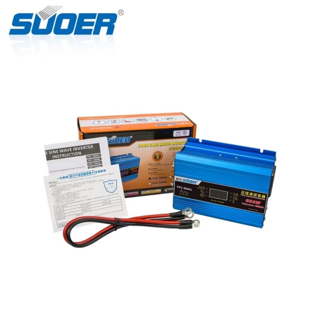 SUOER Pure sine wave power inverter 500 W 12v 220v
ร้านแนะนำ

รุ่น FPC-500AL (ของแท้100%)