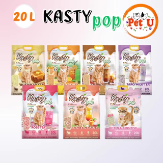 (20L) Kasty Pop Tofu Litter ทรายแมวเต้าหู้เคสตี้ 20 ลิตร จับตัวเป็นก้อนเร็ว ทิ้งชักโครกได้ สำหรับแมวทุกวัย
